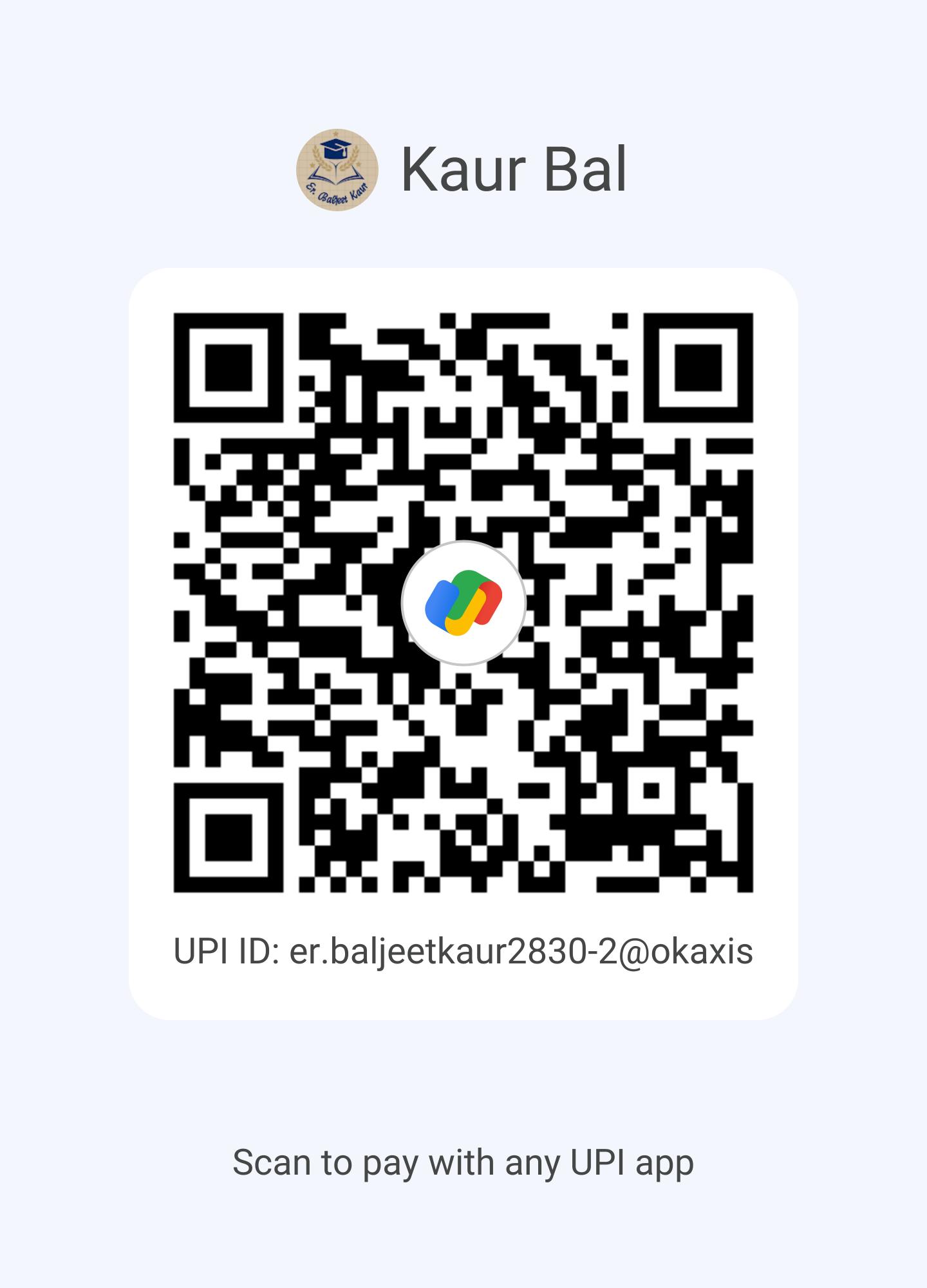 UPI QR code to pay Baljeet Web Studio